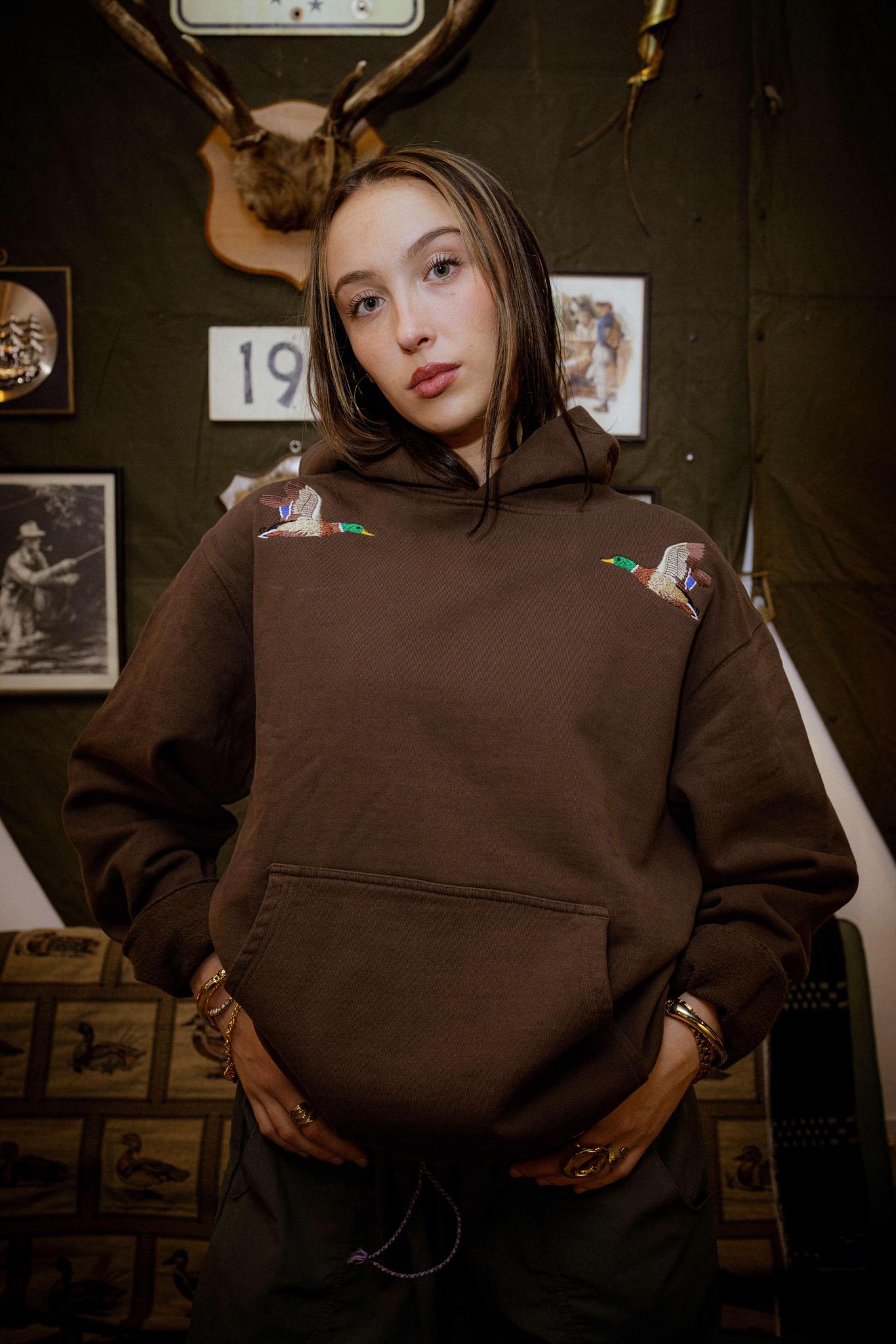 Embroidered Duck Hoodie