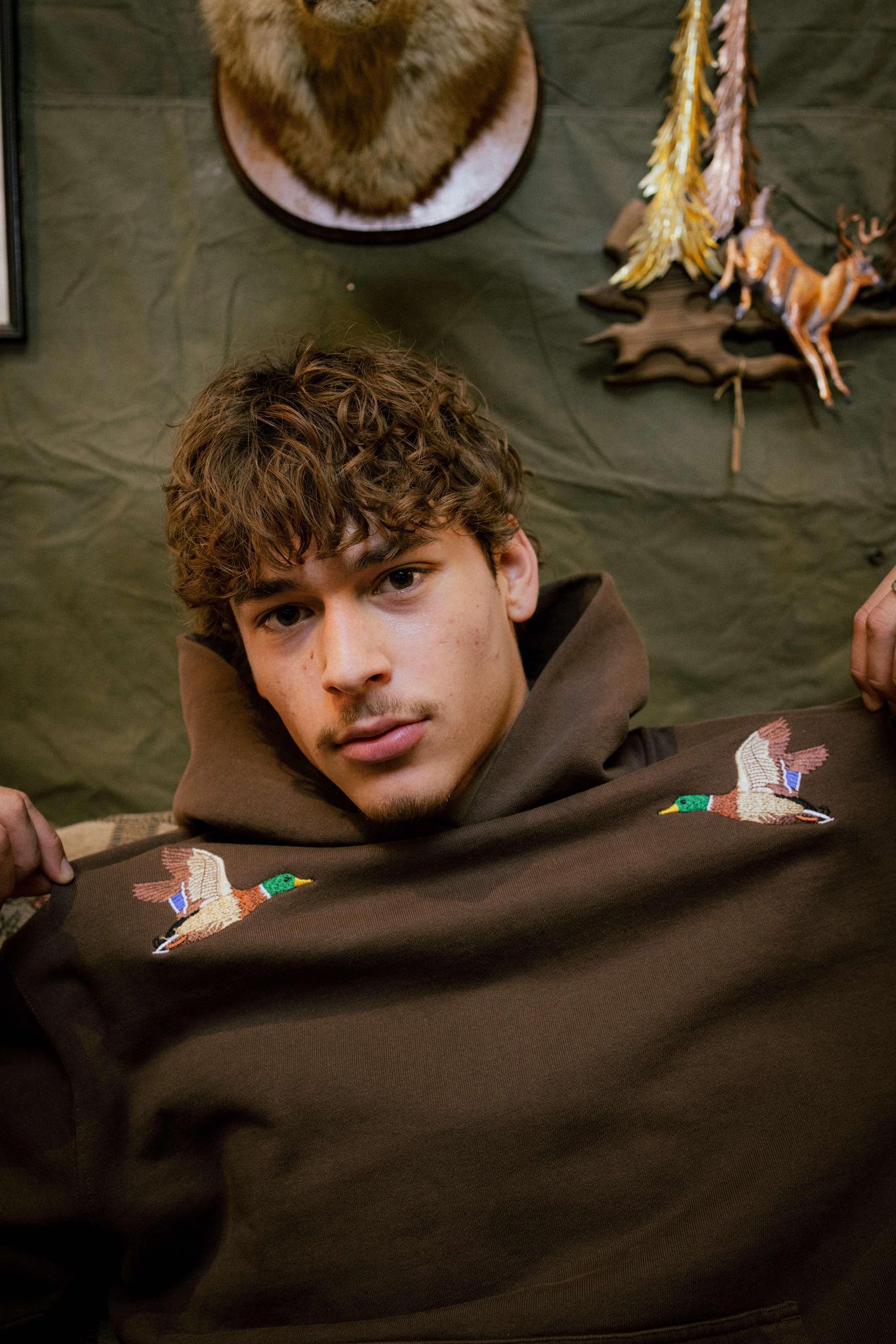 Embroidered Duck Hoodie