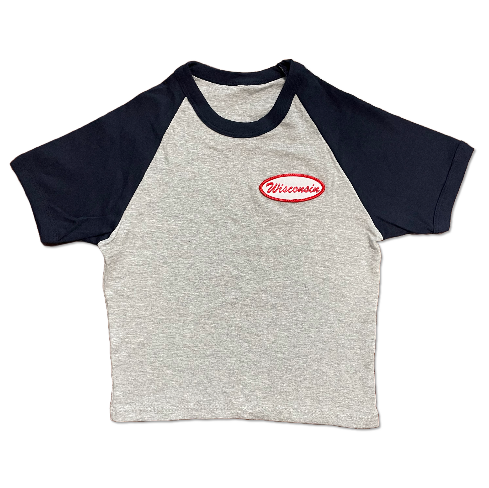 Wisconsin Patch Raglan Tee