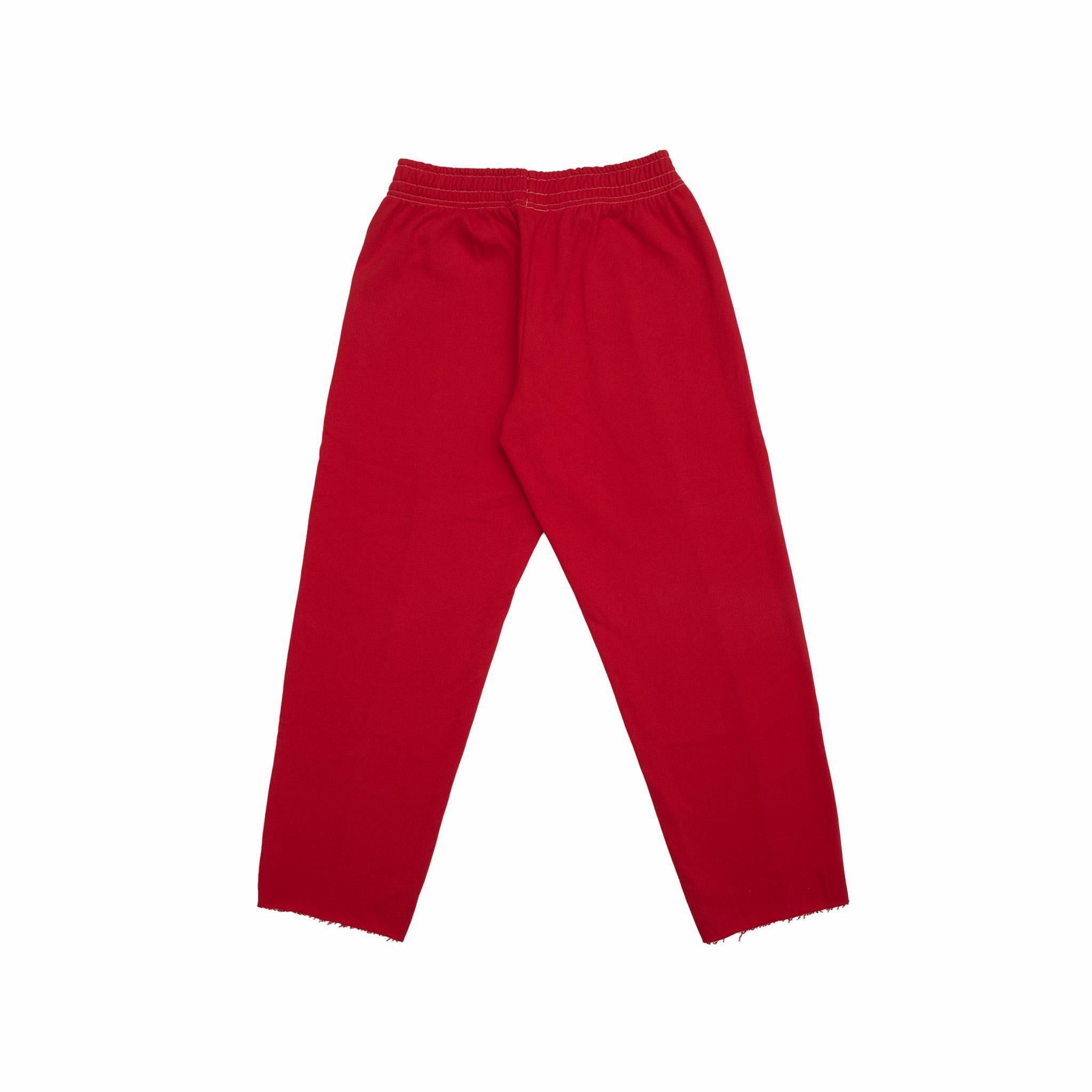 WDT Red Pleated Sweatpants